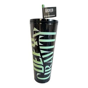 Wicked x Starbucks Black Glow in the Dark Defy Gravity Cold Cup 20 Ounce Venti